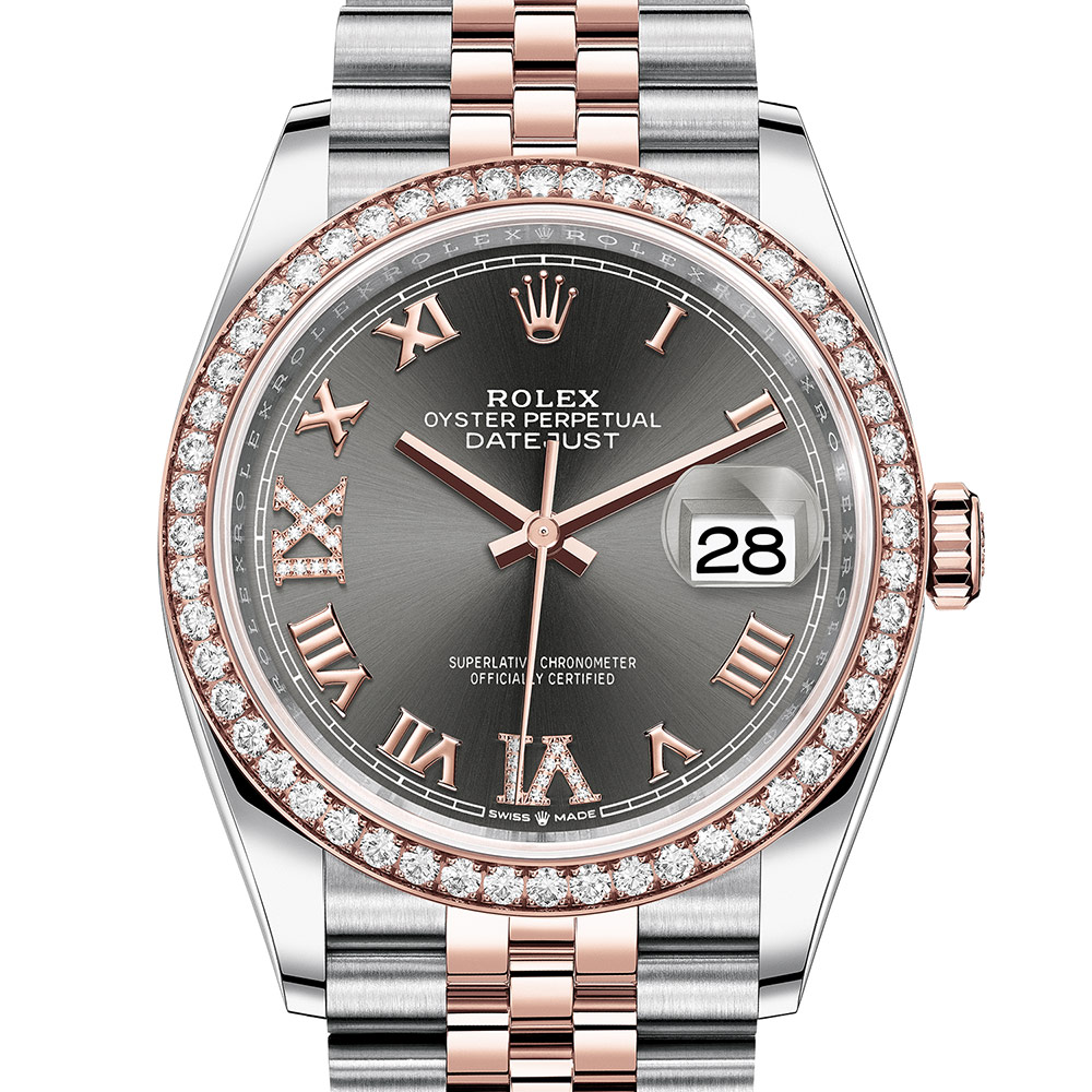 rolex datejust 36 oystersteel and white gold