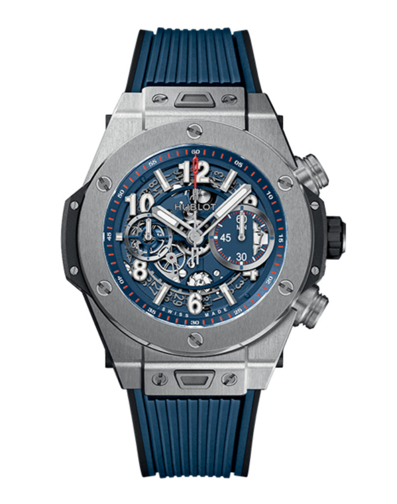 Hublot Classic Fusion Chronograph Titanium Blue 45 mm | The Hour Glass ...