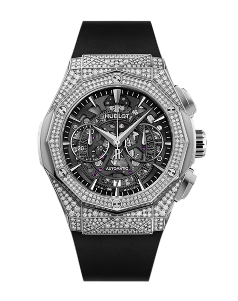 Hublot Classic Fusion Aerofusion Chronograph Orlinski Titanium Pavé 45 ...