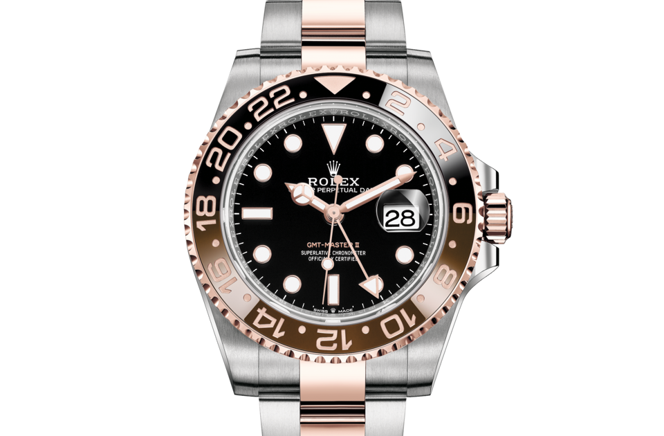 gmt master ii oystersteel and everose gold