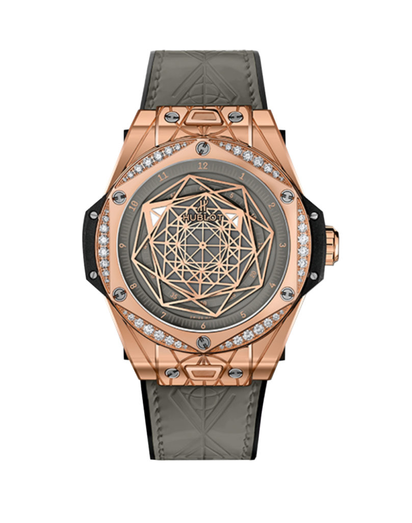 hublot big bang one click king gold blue diamonds 39mm