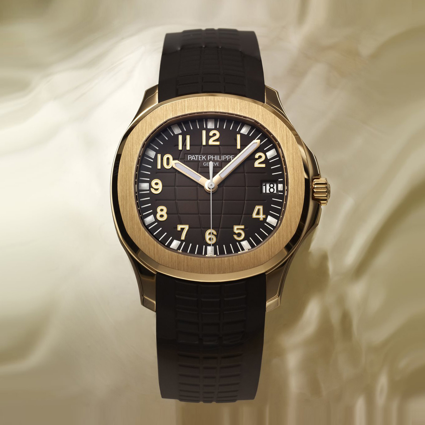 Aquanaut Date Brown Strap Rose Gold gallery 5