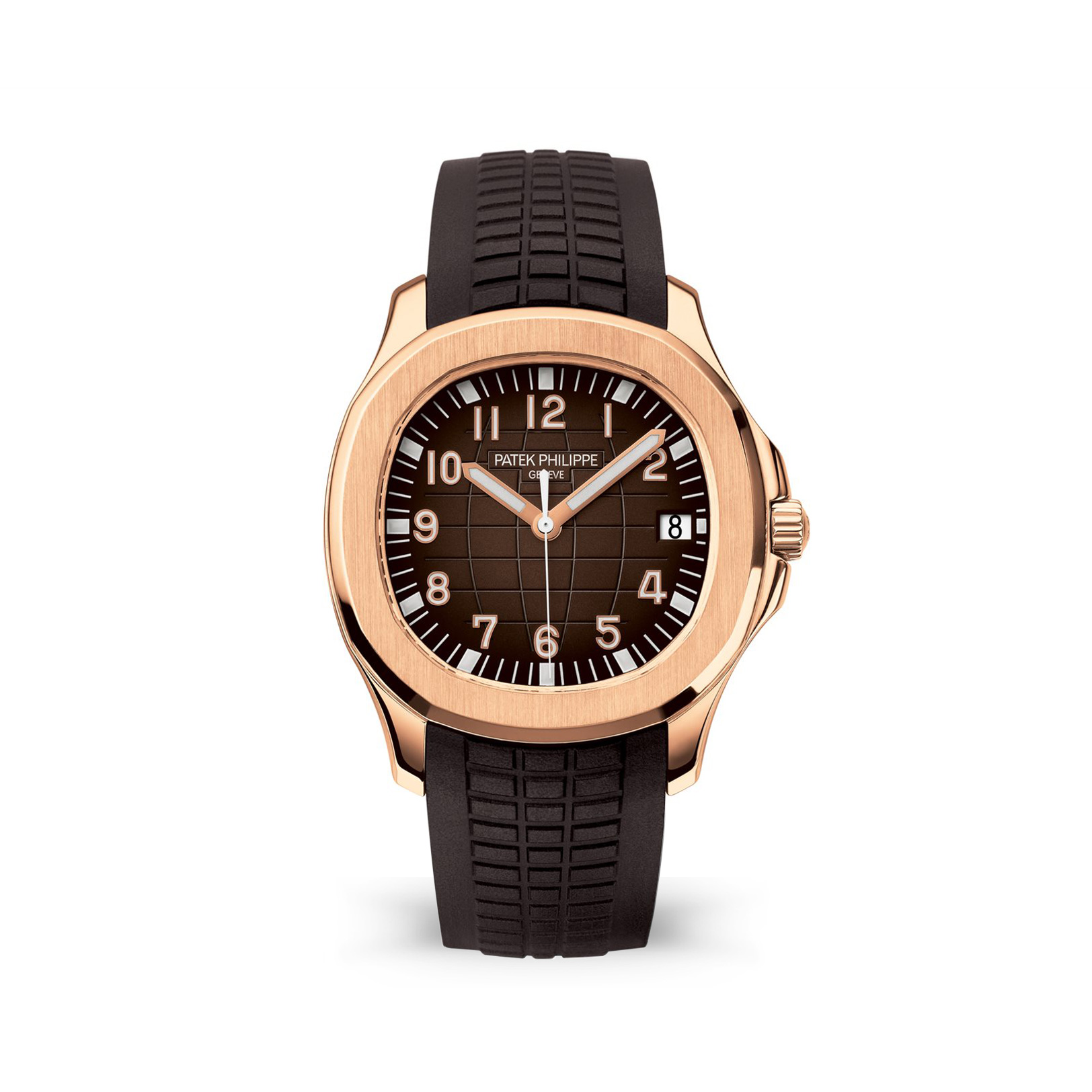 Aquanaut Date Brown Strap Rose Gold gallery 0