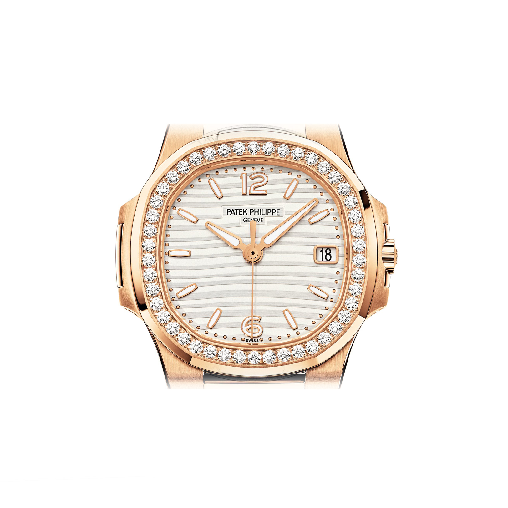 Nautilus Date & Silvery Opaline Dial Full Rose Gold gallery 6