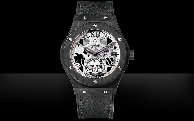 Hublot Classic Fusion Ceramique Tourbillon Skull Squelette 505.UC.0170.VR.SKULL Automatic Ceramic case Calf skin Men's watch/Unisex HUB 6014 3 ATM Sapphire Glass Ceramic Transparent dial Roman numerals Skeletonized Hublot Classic Fusion Ceramique Tourbillon Skull Squelette 505.UC.0170.VR.SKULL Automatic Ceramic case Calf skin Men's watch/Unisex HUB 6014 3 ATM Sapphire Glass Ceramic Transparent dial Roman numerals Skeletonized