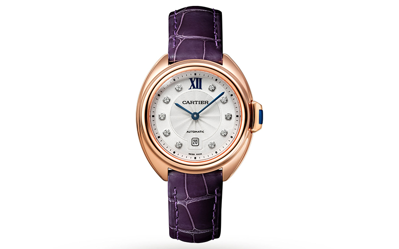 Cartier Clé de Cartier Automatic Ladies' watch Silver dial Roman numerals Date