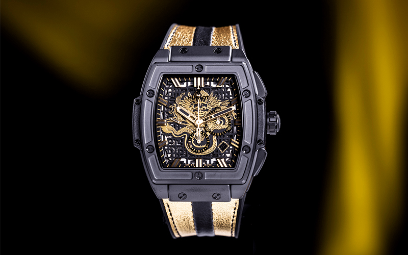Hublot Spirit of Big Bang 601.OM.0183.LR Automatic Rose gold case Crocodile skin bracelet Men's watch/Unisex Sapphire Glass Black bracelet Chronograph Skeletonized Hublot Spirit of Big Bang 601.OM.0183.LR Automatic Rose gold case Crocodile skin bracelet Men's watch/Unisex Sapphire Glass Black bracelet Chronograph Skeletonized