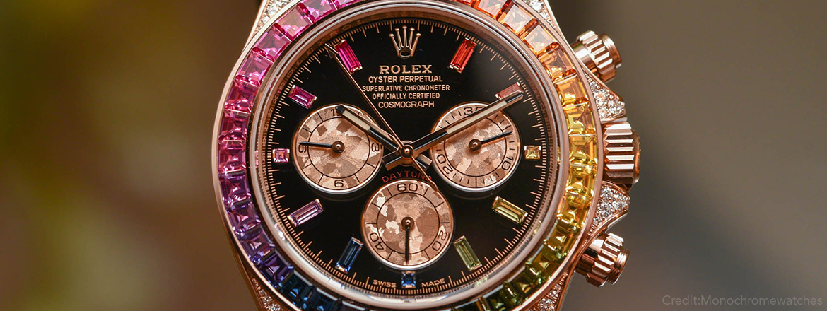 rolex watch golden colour