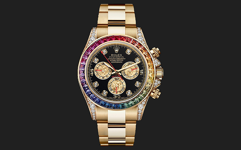 rolex daytona rainbow gold price