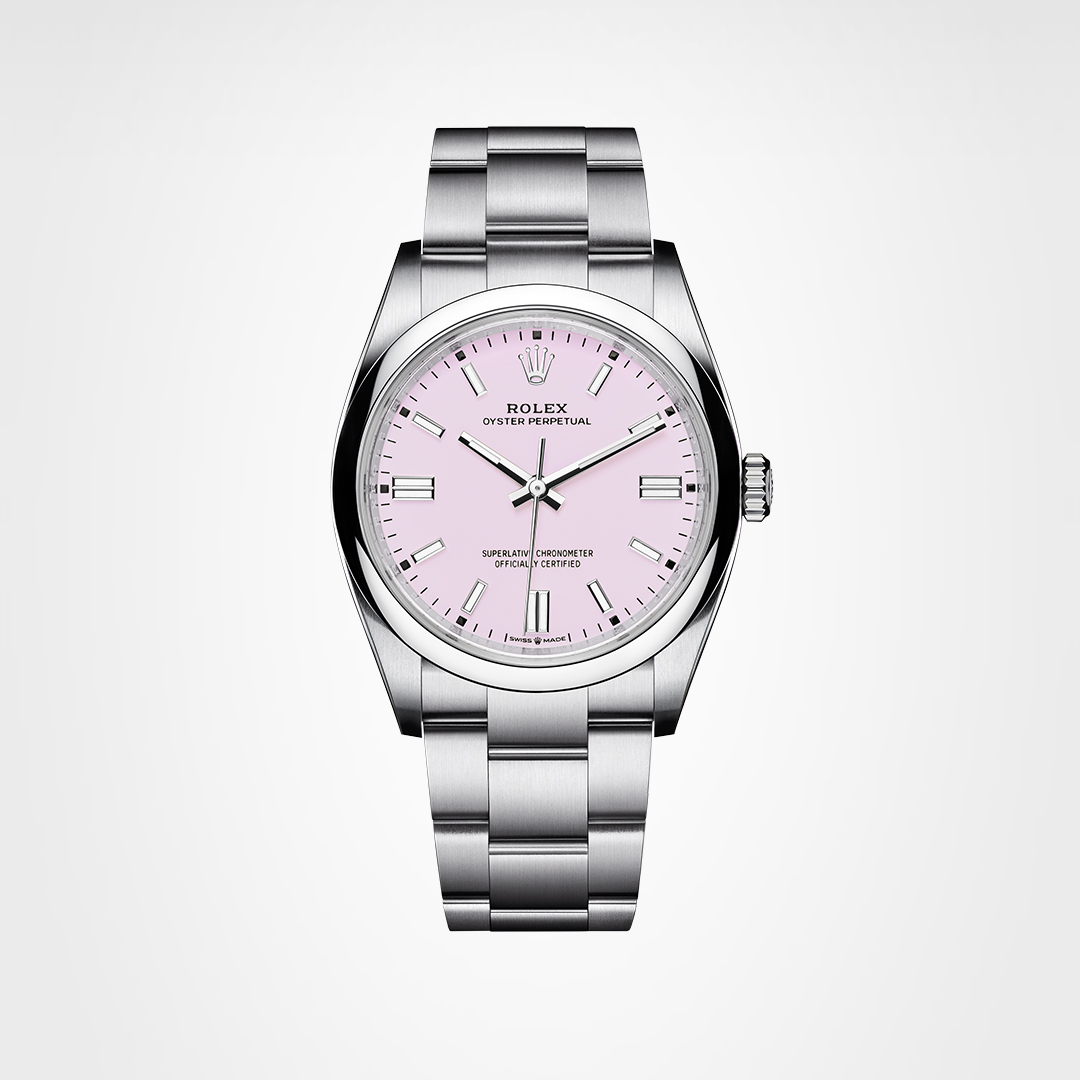 rolex oyster perpetual pink dial