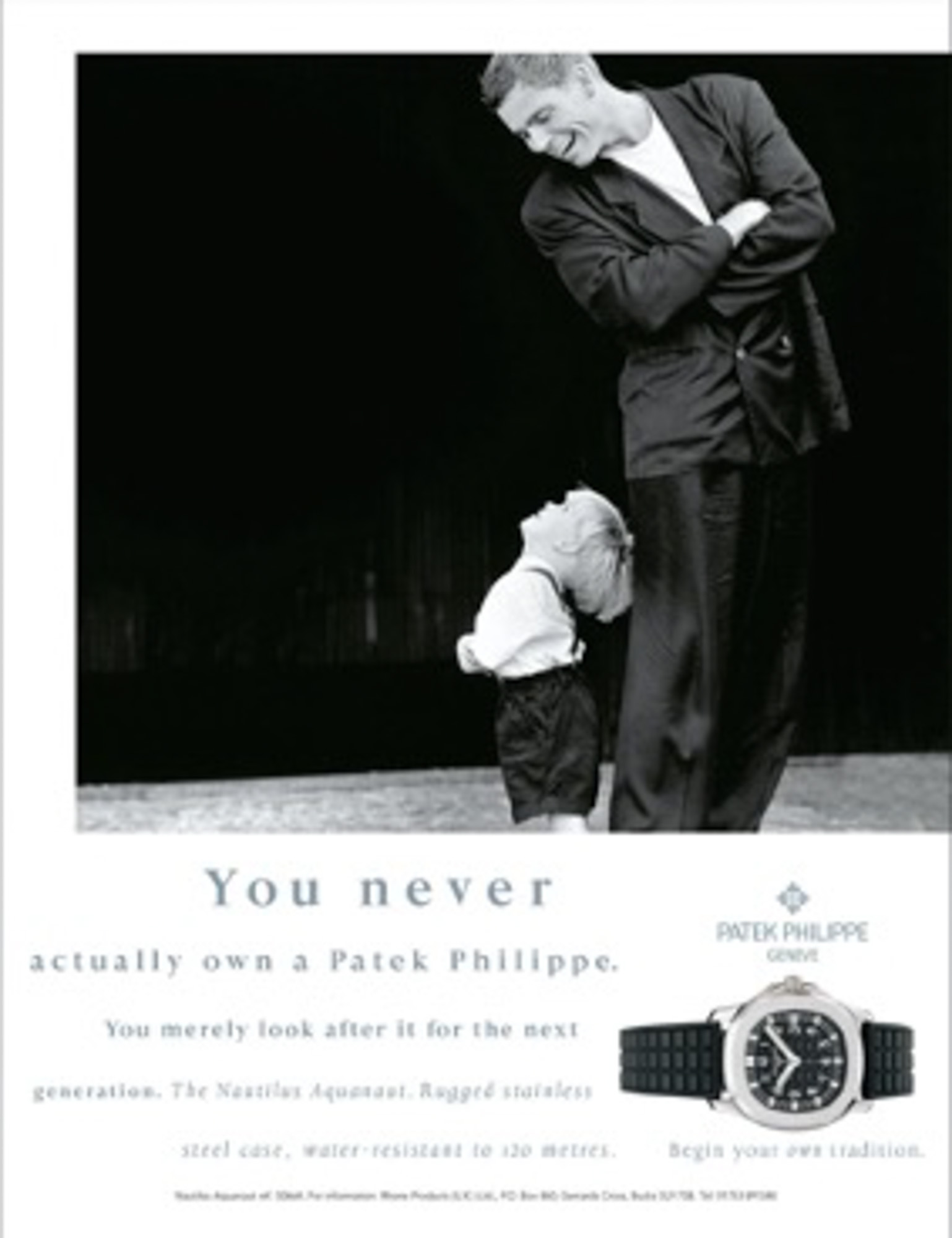 Patek Philippe Generations Campaign Advertising In 1997 Featured The Nautilus Aquanaut In Stainless Steel