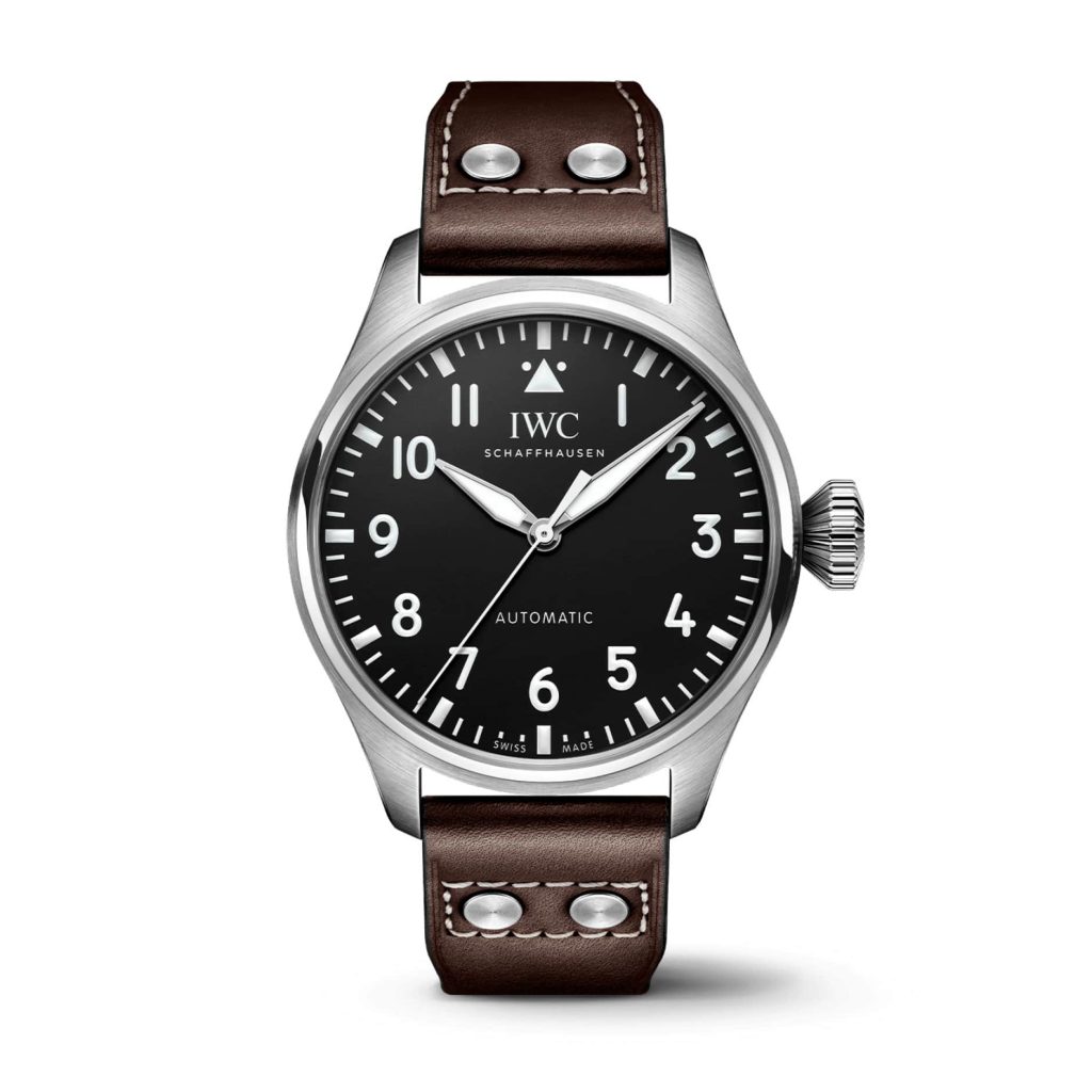 IWC Big Pilot's Watch 43 With Blue Dial And Blue Calfskin Strap, Stainless Steel Case 43mm, Automatic Self Winding Movement, Screw Down Crown