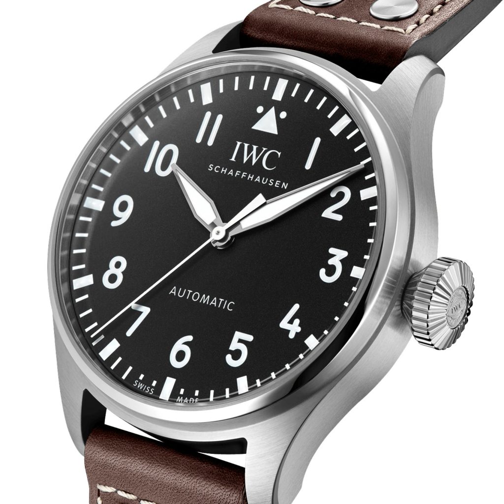 IWC Big Pilot's Watch 43 With Blue Dial And Blue Calfskin Strap, Stainless Steel Case 43mm, Automatic Self Winding Movement, Screw Down Crown