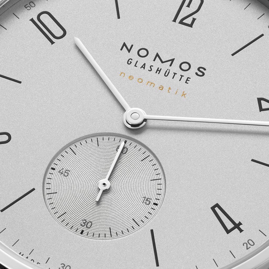 NOMOS Glashütte Tangente Neomatik 39mm In Platinum Gray Macro