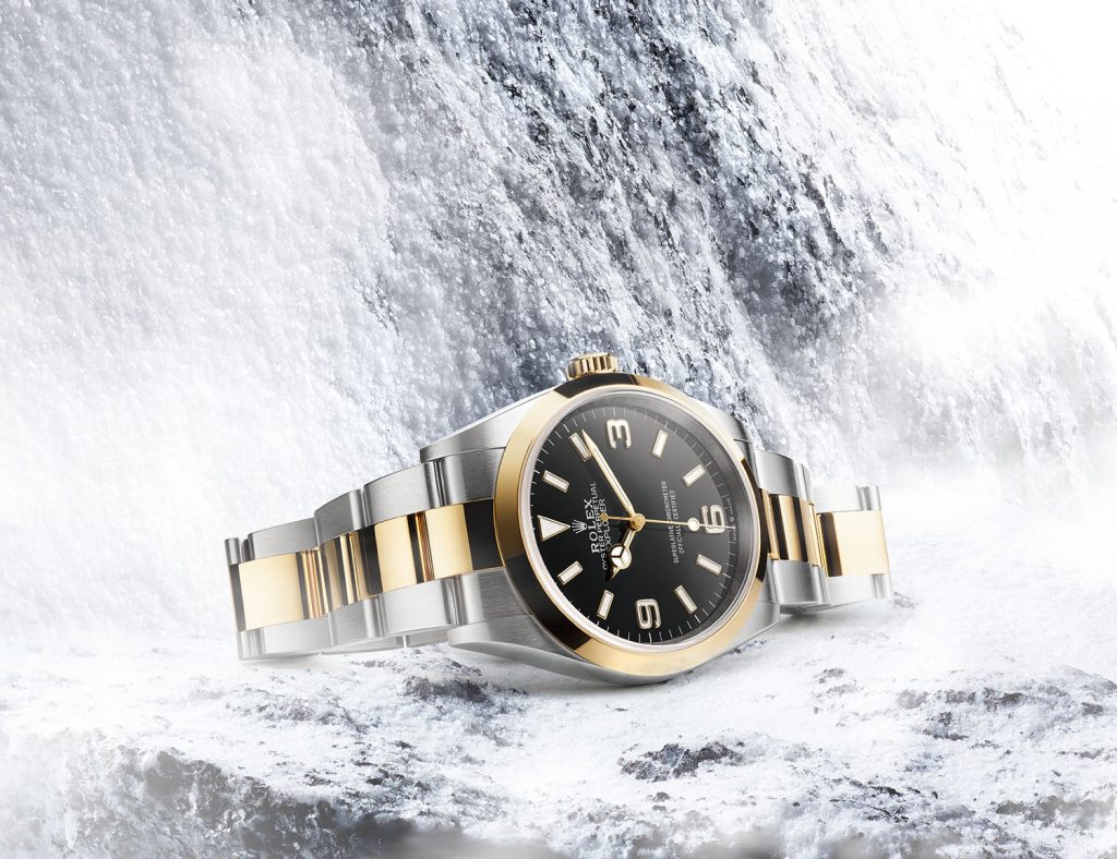 Oyster Perpetual Explorer, 36mm, Yellow Rolesor