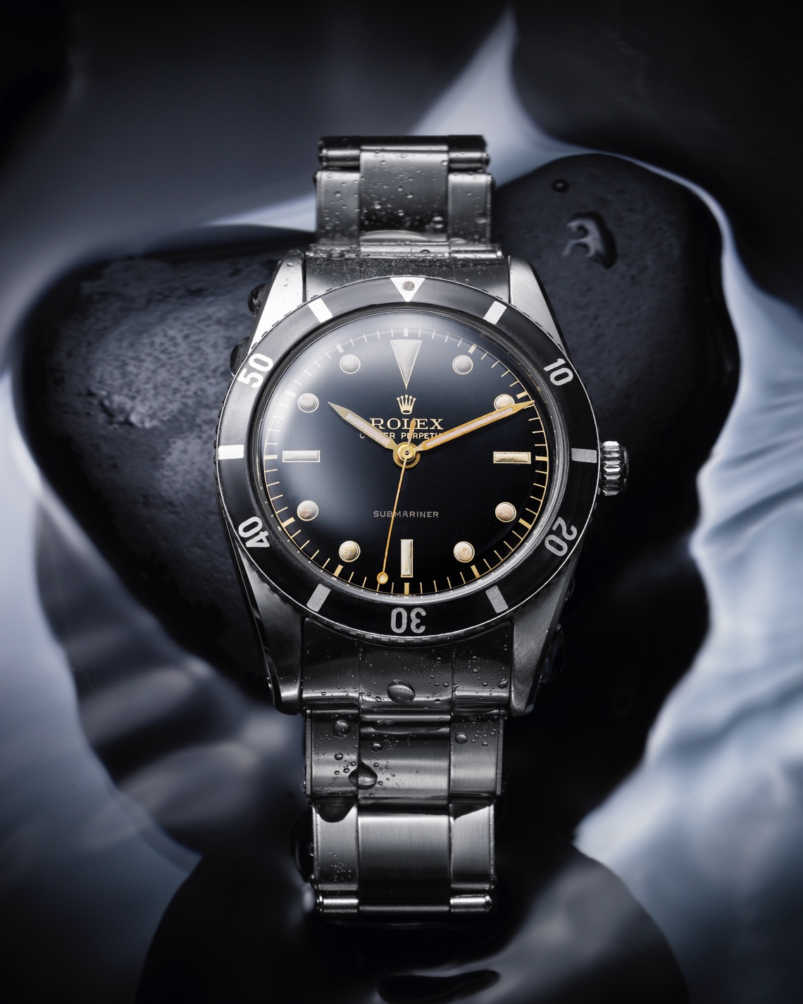 First Rolex Submariner 6204 black gilt dial 1953
